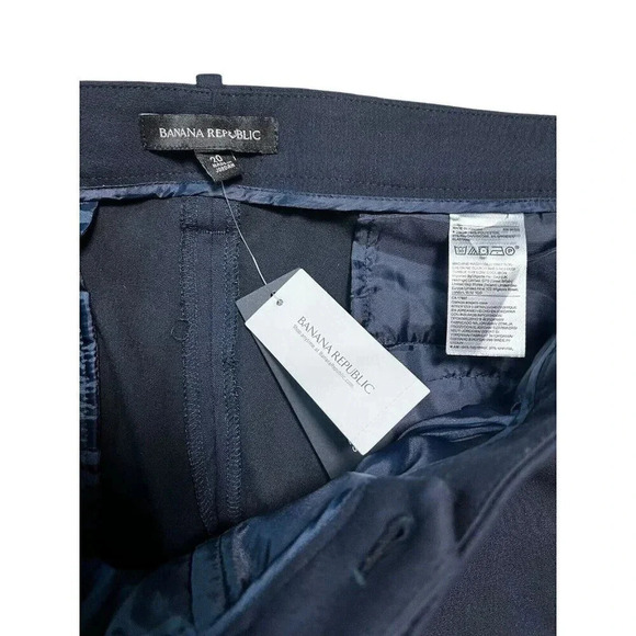 Banana Republic Wide Leg Crop Navy Dress Pants 20 High Rise Stretch Tailored - Picture 8 of 8